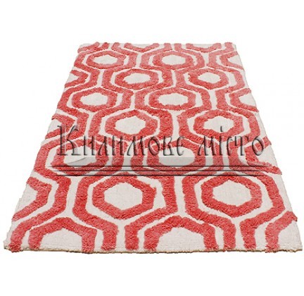 Carpet for bathroom Indian Handmade Nuts RIS-BTH-5232 PINK-WHITE - высокое качество по лучшей цене в Украине.